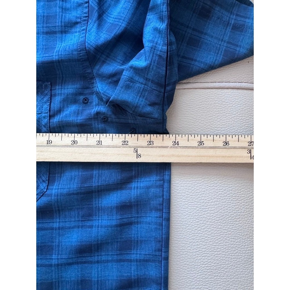 Orvis Button-Up Shirt Men's Large Blue Plaid Short Sleeve Fishing Outdoor - Picture 8 of 11